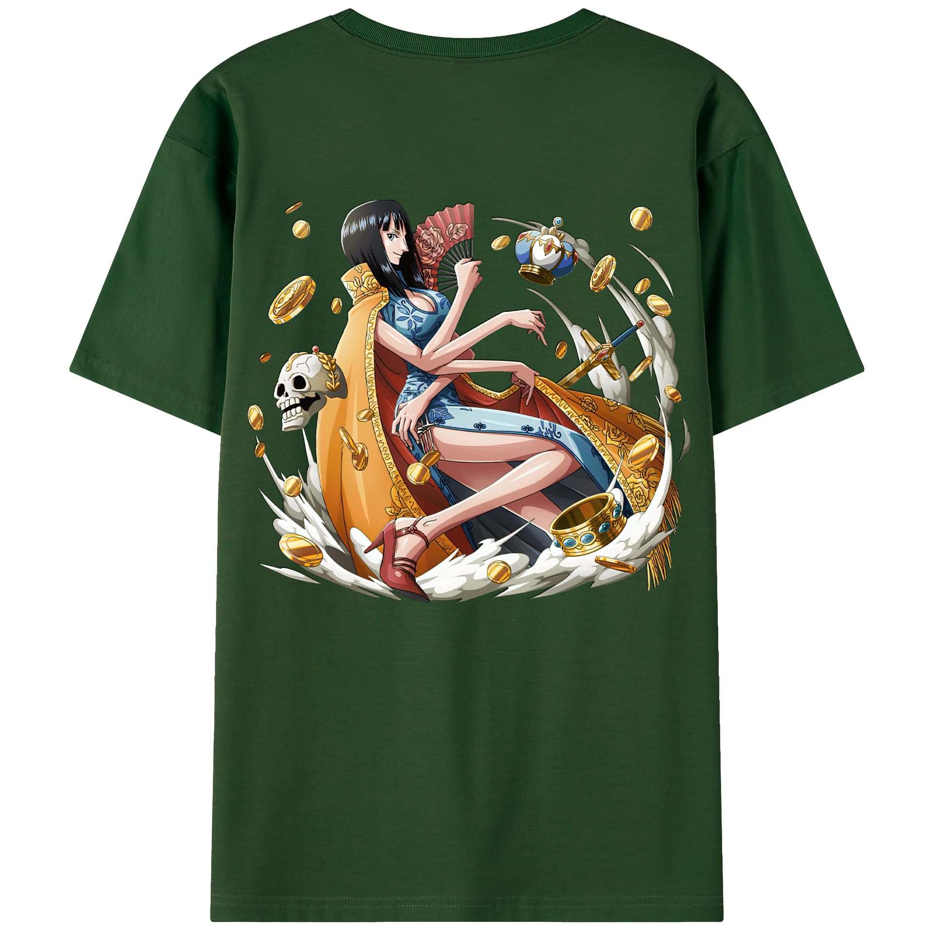 ワンピース ニコ・ロビン ONE PIECE Nico Robin 綿100％半袖Tシャツ（背面プリント）